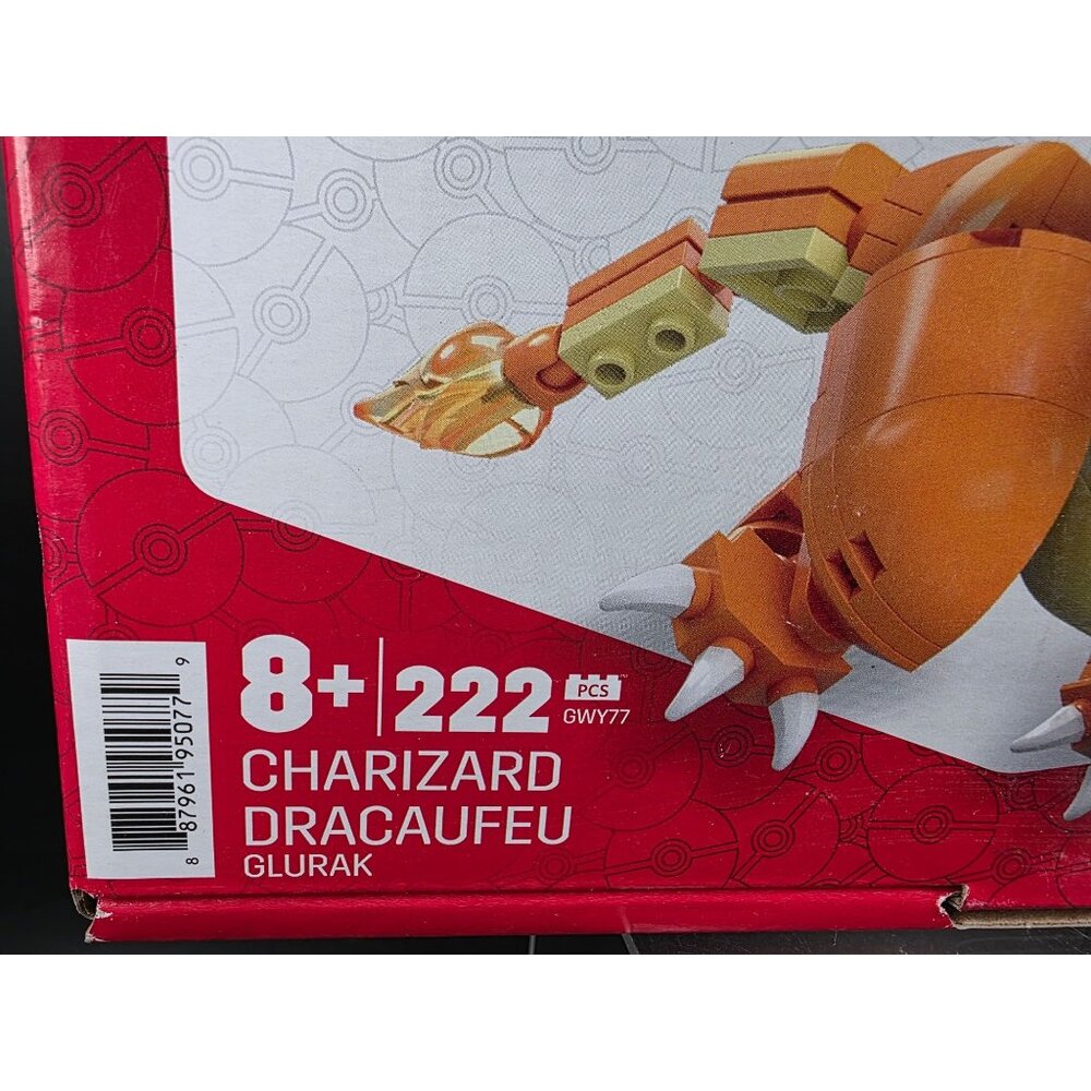Mega Pokémon Charizard Building Set 222 Pieces Bonus Poké Ball Pin - Picture 2 of 9